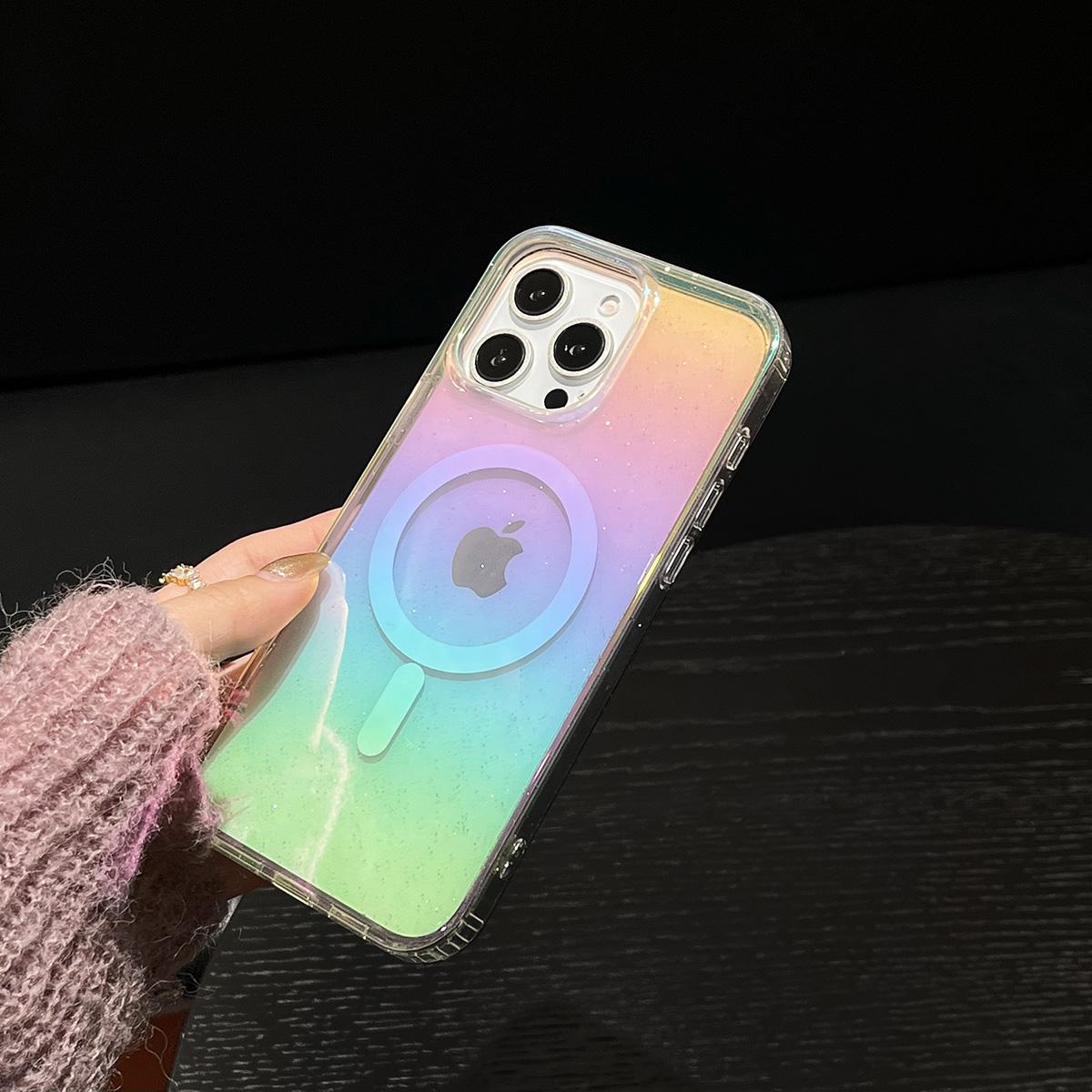 Dazzling Shining Magnetic Phone Case for Samsung S25 S24 S23 S22 Ultra Plus FE Luxury Glitter Clear Magnetic Phone Case For Girls