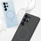 Liquid Silicone Fine Ring Strong Magnetic Precision Fingerprint-proof Phone Case For Samsung S25Ultra S25 S24 S23, Soft Skin Feel Shockproof Soft Full Cover With Microfiber Lining