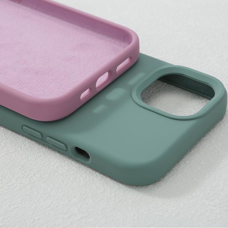 Strong Magnetic Liquid Silicone Antislip Phone Case for iPhone 16 15 14 13 12 Pro Max for MagSafe, Skin-friendly Shockproof Full Cover with Microfiber Lining