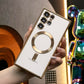 Plating Magnetic Wireless Charge Transparent Soft Phone Case For Samsung A14 A15 A16 A24 A25 A26 A34 A35 A36 A54 A55 A56 A05 A05S A06