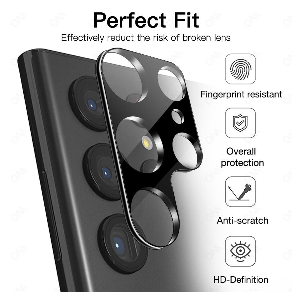 3Pcs Full Cover Glass Camera Lens Protector for Samsung Galaxy S25Ultra  S25 S24 Ultra Plus FE Back Camera Tempered Glass Cover