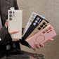 For Samsung S25Ultra S25 S24 S23 Phone Case, Luxury Slim Fine Line Magnetic Matte Leather Emboss Pattern Len Protection Shockproof Hard Full Cover