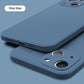 Slim Thin Luxury Square Liquid Soft Silicone Case For iPhone 16 15 14 Pro Max Protective Shockproof Back Cover with Microfiber Lining