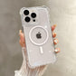 Acrylic Transparent Magnetic High Protection Four Corner Shockproof Phone Case For iPhone 16ProMax 15 14 13 12 Not Yellowing Clear Hard Full Cover