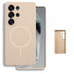 Liquid Silicone Fine Ring Strong Magnetic Precision Fingerprint-proof Phone Case For Samsung S25Ultra S25 S24 S23, Soft Skin Feel Shockproof Soft Full Cover With Microfiber Lining