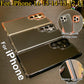 Two-tone Carbon Fiber Pattern Phone Case, Metal Hardware Camera Protective Acrylic Cover, Clear No Yellow, With Shockproof Anti-Fall Bumper For iPhone 16 15 14 13 12 11