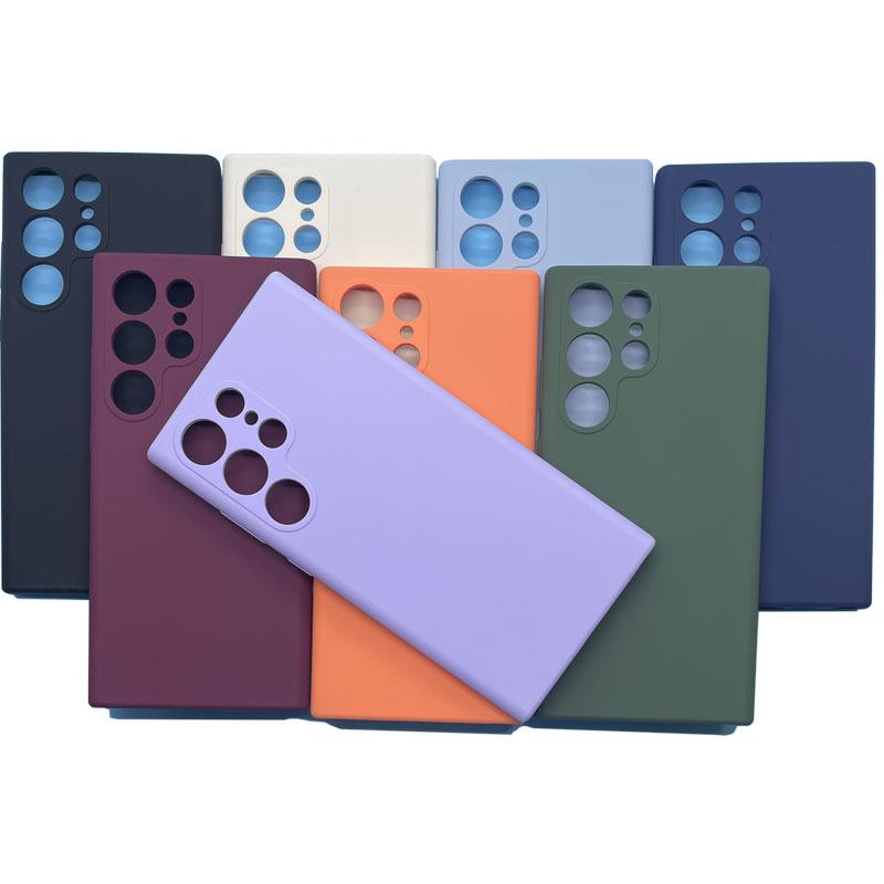 Slim Liquid Silicone Rubber Shockproof Phone Case for Samsung Galaxy S25 S25Plus S25Ultra S24 S24FE S24Plus S24Ultra , Soft Anti-Scratch Microfiber Lining Protection Case