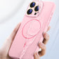 Liquid Silicone Fine Ring Strong Magnetic Precision Crystal Len Protector Fingerprint-proof Phone Case For iPhone 16ProMax 15 14 13 12 11, Soft Skin Feel Shockproof Soft Full Cover