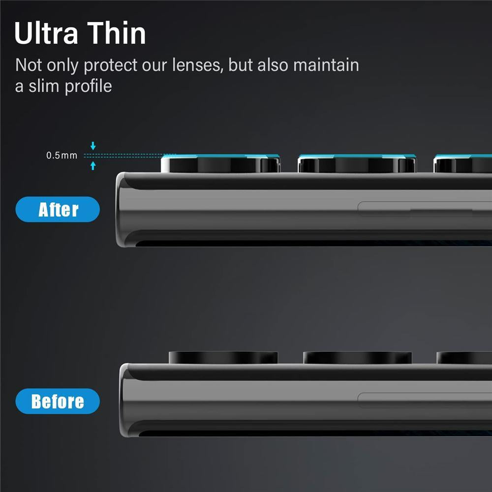 For Samsung S24FE S23FE Camera Lens Protector Aluminum Alloy Metal Tempered Glass Camera Film