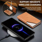For Samsung S25 S24 S23 A16 A15 A36 A35 A56 A55 A53 Leather Phone Case with Strong Magnetic Wallet, Anti-Fall Card Bag Kickstand for Magsafe Shockproof Business Hard Full Cover