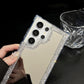 For Samsung S25Ultra S25 S24 S23 S22 S21 Phone Case, Luxury Glitter Rhinestone Mirror Plating Acrylic, Camera Protection Hard Full Cover