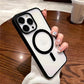Retro Matte Transparent Magnetic Wireless Charging Compatible Case for iPhone 16ProMax 16 15 14 13 12 Pro Max - Shockproof PC Acrylic Hard Phone Cover