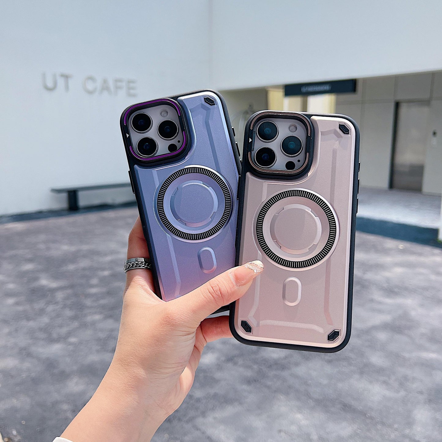 Anti-Dust Anti-Fall Heavy Duty Protection Shockproof Strong Magnetic Phone Case With Camera Kickstand for iPhone 16ProMax 16 15 14 13 12 11 Bumper Matte Hard Cover