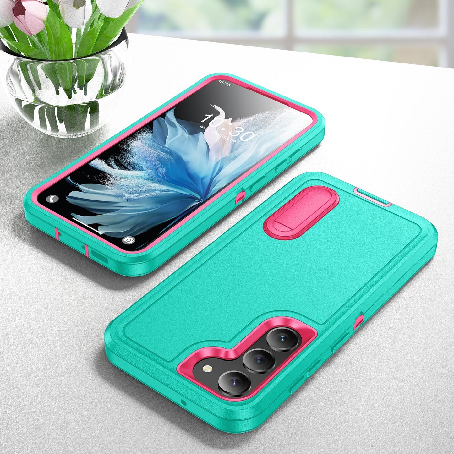 Anti-Dust Kickstand Fall Heavy Duty Protection Shockproof Phone Case for Samsung S25Ultra S24 S23FE S23 S22 A14 A15 A16 A54 A53 Hard Full Cover