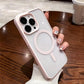 Retro Matte Transparent Magnetic Wireless Charging Compatible Case for iPhone 16ProMax 16 15 14 13 12 Pro Max - Shockproof PC Acrylic Hard Phone Cover