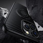 Carbon Fiber Pattern Slim PC Business Strong Magnetic Phone Case with 360 Rotating Metal Kickstand For iPhone 16ProMax 15 14 13 12 Skin Feel Bumper Shockproof Hard Full Cover