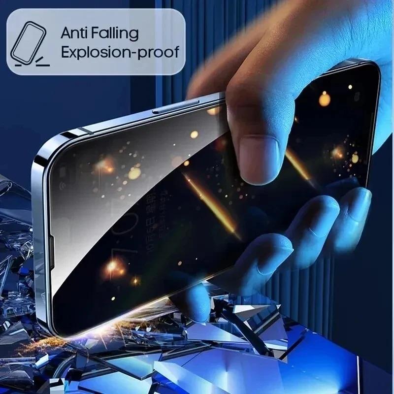 1pc / 2pcs Privacy Tempered Glass For Samsung S25Ultra S25+ S25 S24Ultra S24FE S24 S23 S22 S21 A15 A25 A35 A53 A54 A55 A05 A06 Anti Glare Peep Easy Auto Installer Screen Protector