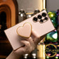 Plating Love Heart Pop Stand Phone Case For Samsung S25 S24 S23 S22 S21 Note20