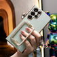 3D Crystal Square Holder Plating Phone Case For Samsung S25 S24 S23 S22 S21 Note20
