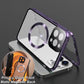 Anti Peeping Magnetic Double Sided Full Cover Privacy Metal Bumper Glass Case for iPhone 16ProMax 16 15 14 13 Pro Max 12 Antispy Magnetic Ring Support Wireless Charging Back Cover