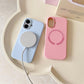 Matte Magnetic Silicone Slim Phone Case For iPhone 16ProMax 15 14 13 12 Skin Feel Shockproof Soft Full Cover