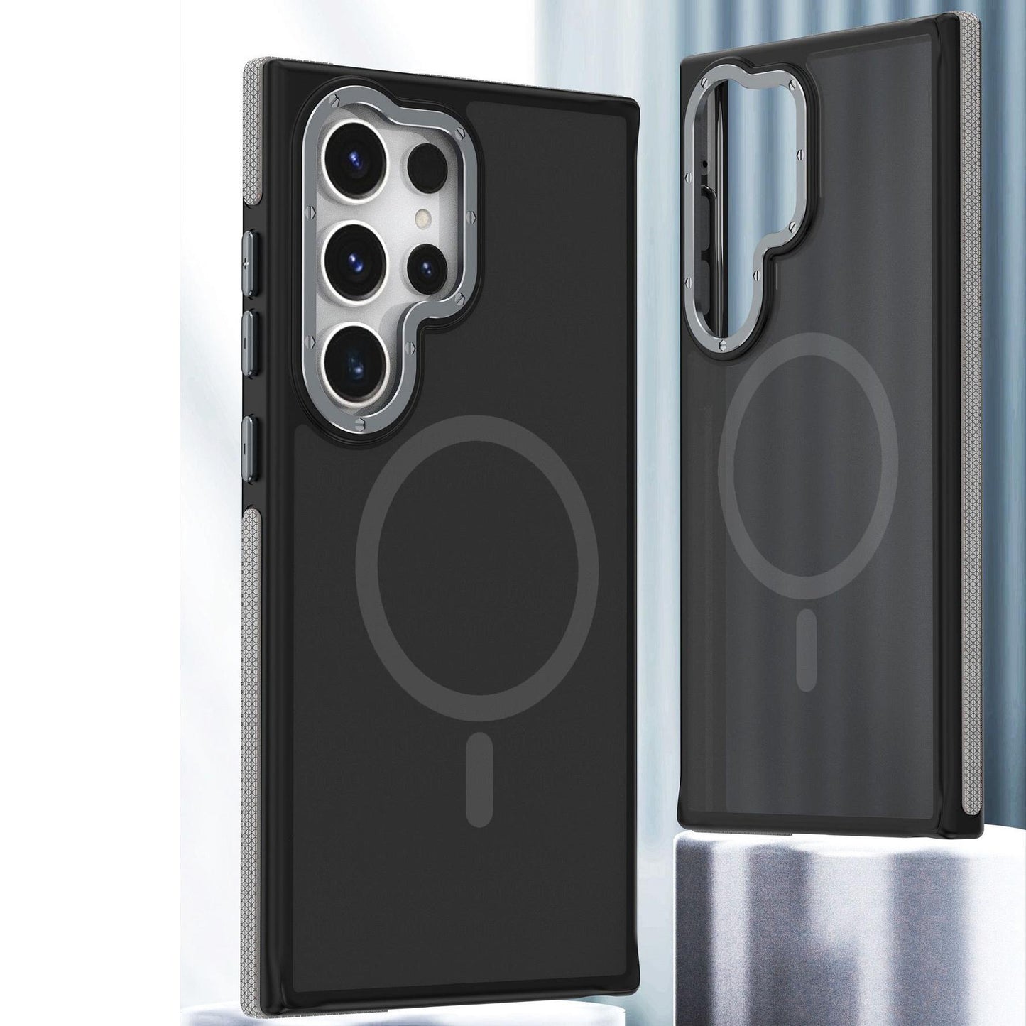 For Samsung S25Ultra S25 S24 S23FE A15 A14 A25 A24 A34 A35 A54 A55 Strong Magnetic Phone Case, Metal Camera Protection, Elegant Matte Case Shockproof Bumper Hard Full Cover