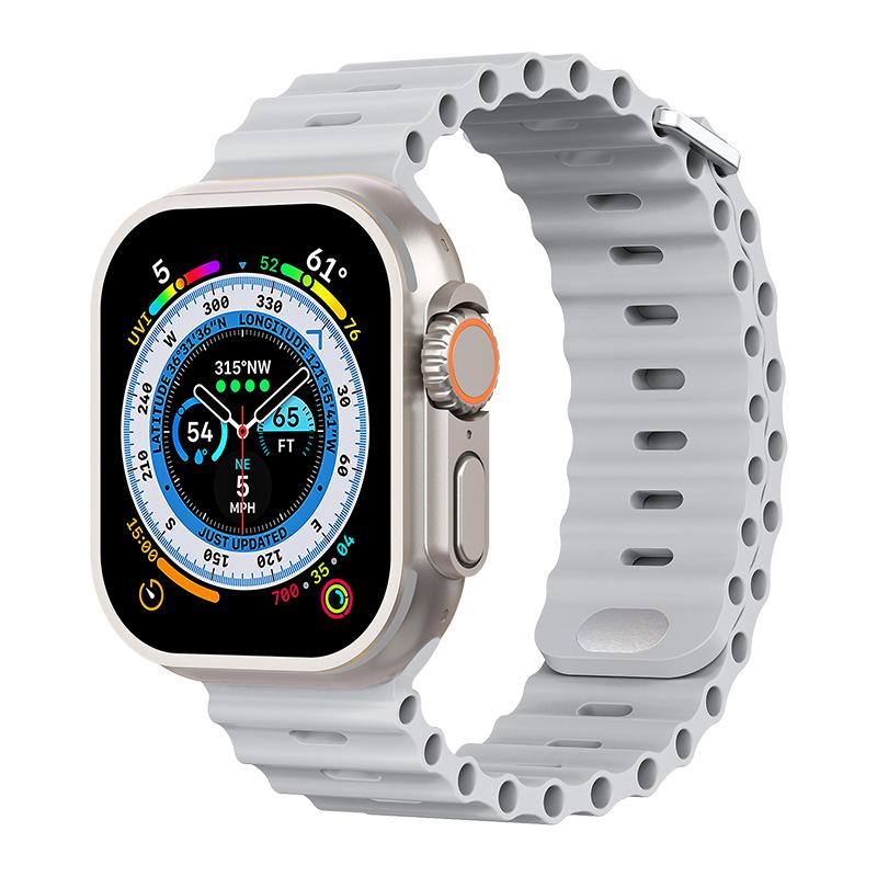Ocean strap For Apple Watch Ultra Band 49mm 8 7 45mm 41mm Silicone Bracelet Wristband iWatch 6 5 4 3 SE 44mm 40mm 42mm 38mm band