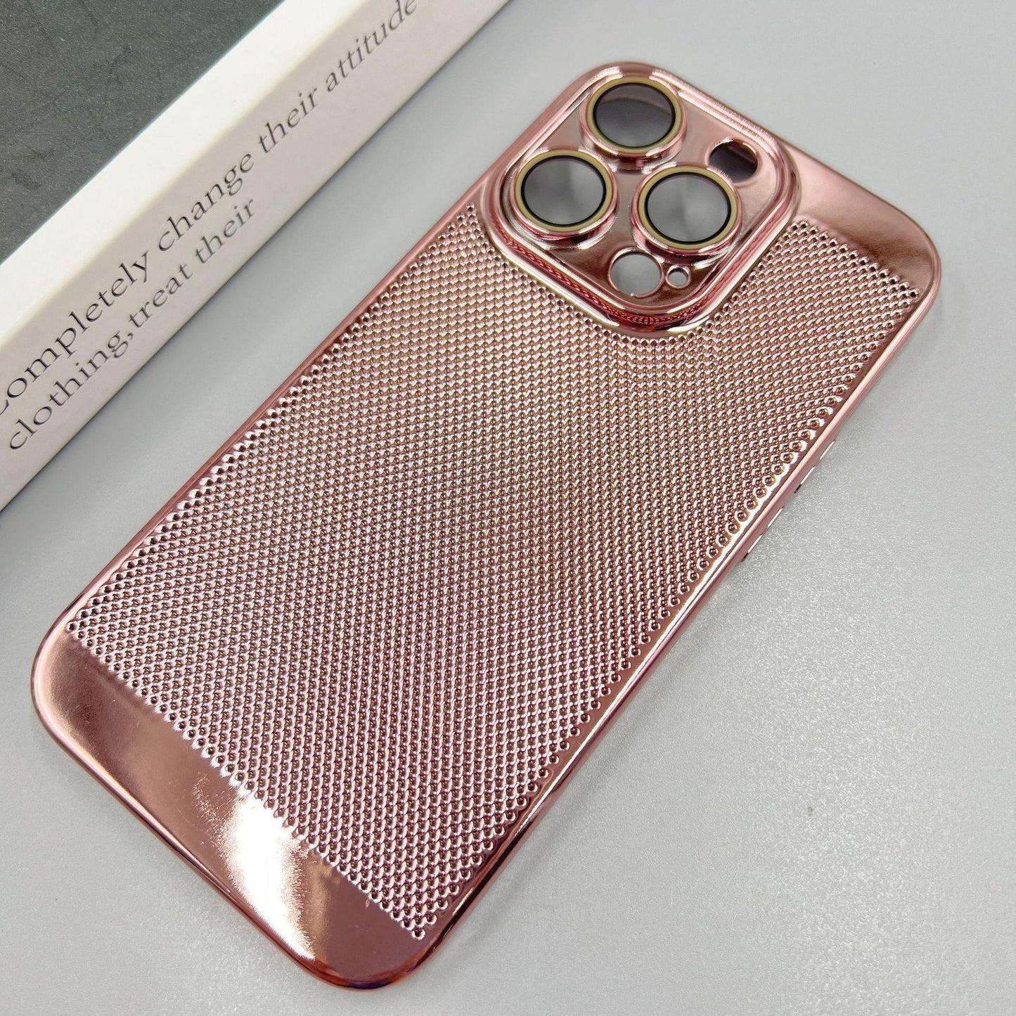 Ultra Slim Plating PC with Len Protector Cooling Phone Case For iPhone 16ProMax 15 14 13 12 Shockproof Hard Full Cover