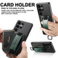 For Samsung S25 S24 S23 S22 Note20 Ultra Plus Phone Case, Smooth Surface Oil Wax Pattern Flip Elasticity Wallet Card Slot Wristband Leather Kickstand Shockproof Phone Case