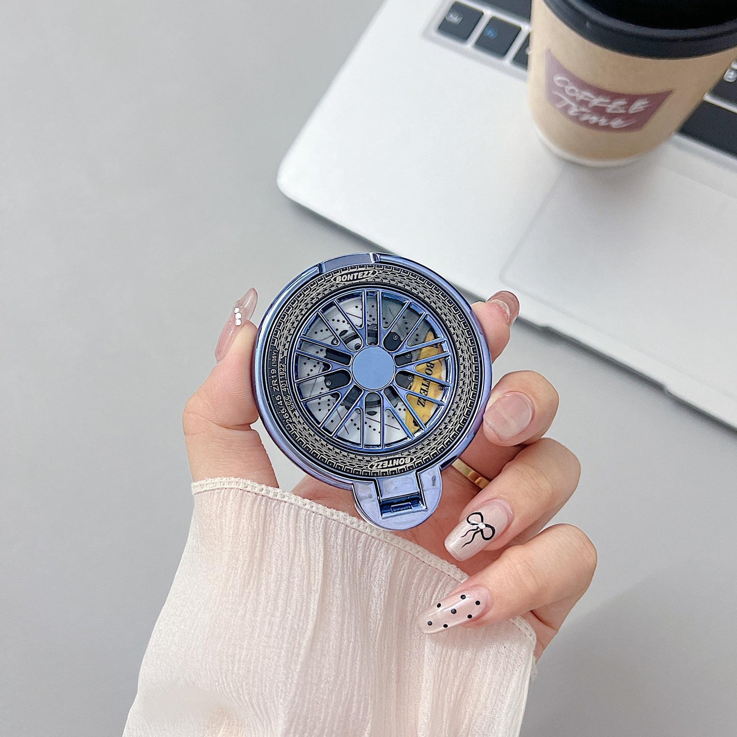 Luxury Multi-color Spinning Magnetic 360 Degree Rotation Kickstand for iPhone Smart Phone Back Rotating Sticker Socket Bracket For Magsafe Phone Accessories