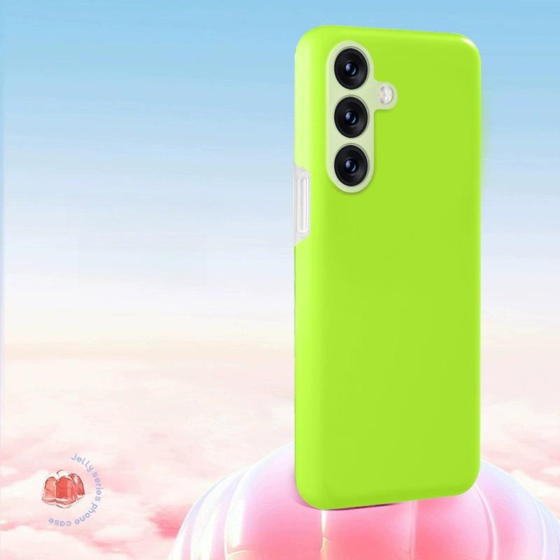 Luxury Lovely Liquid Silicone Jelly style Precision Len Protection Phone Case For Samsung S25Ultra S24FE S25 S24 S23, Soft Skin Feel Silicone Shockproof Soft Cover With Microfiber Lining