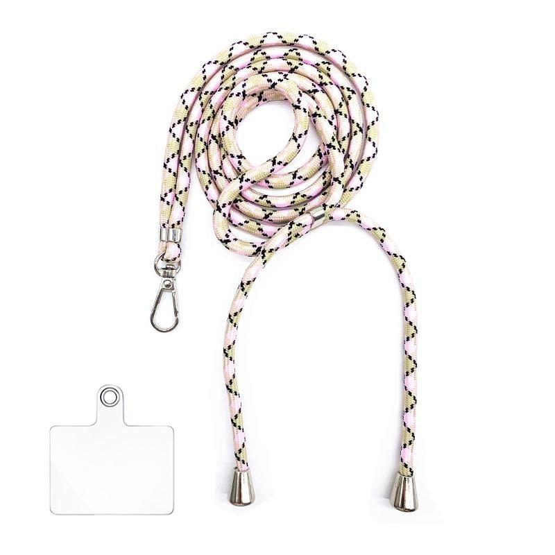 6MM Colorful Adjustable Crossbody Phone Lanyard Strap Mobile Phone Hanging Rope Detachable Rotatable Clasp Phone Neck Straps Anti-lost Lanyards for Telephone Jewelry