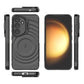 Matte Ripple Pattern Magnetic Phone Case with Camera Kickstand For Samsung S25Ultra S25Plus S25 Skin Feel Shockproof Soft Full Cover