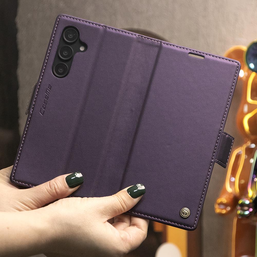 Business Card Slot Wallet Phone Case With RFID Blocking, Flip Leather Kickstand Shockproof Cover For Samsung A05S A06 A14 A15 A16 A24 A25 A26 A34 A35 A36 A53 A54 A55 A56 A73