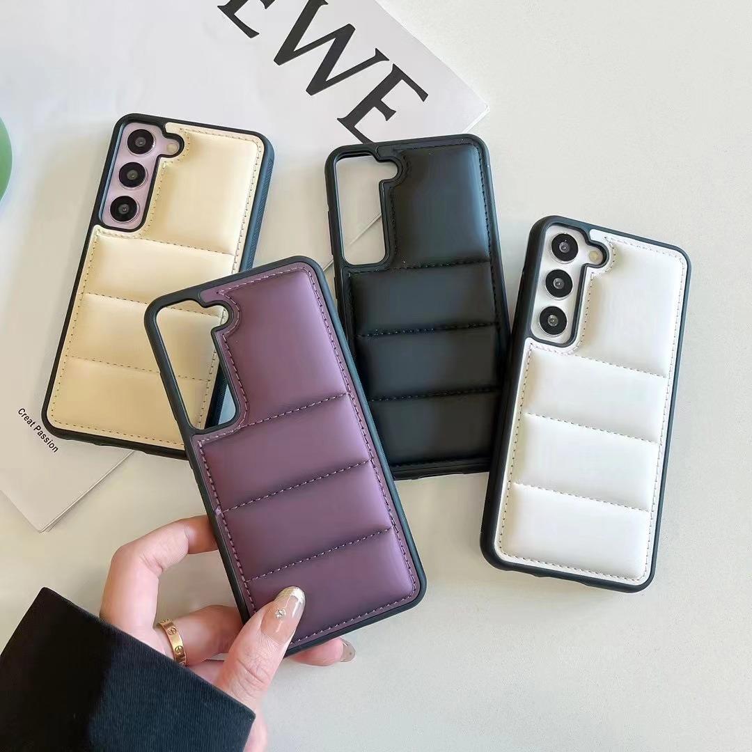Down Jacket Pattern Luxury Shockproof Phone Case For Samsung S25Ultra S25Plus S25 S24 S23 Hard Full Cover