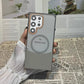 Matte Clear Fission Magnetic Two-tone Slim PC Phone Case For Samsung S25Ultra S25 S24 S23 S22 Transparent Skin Feel Bumper Shockproof Hard Full Cover