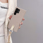 Luxury Wrist Strap Soft Leather Phone Case For Samsung S25 S24 S23 S22 S21 A15 A25 A35 A55 Solid Color Cover
