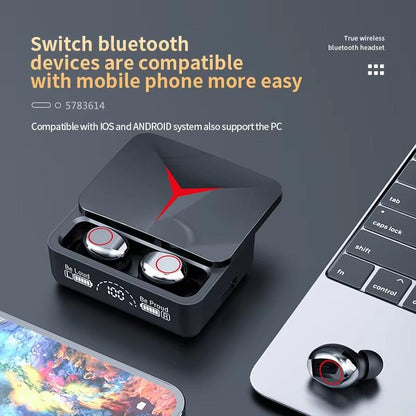 Bluetooth 5.3 Earphones Wireless Headphones Touch Control Gaming Headsets HIFI Stereo Noise Reduction earbuds With Mic, Long Battery Life for iPhone Android