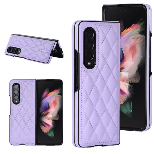 Diamond Lattice Phone Case For Samsung Galaxy Z Fold 3 4 5 6 5G Fashion Back Cover Shell