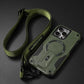 Anti-Dust Anti-Fall Heavy Duty Protection Shockproof Magnetic Phone Case Kickstand With Long Wristband for iPhone 16ProMax 16 15 14 13 12 11 Lanyard Bumper Matte Hard Cover