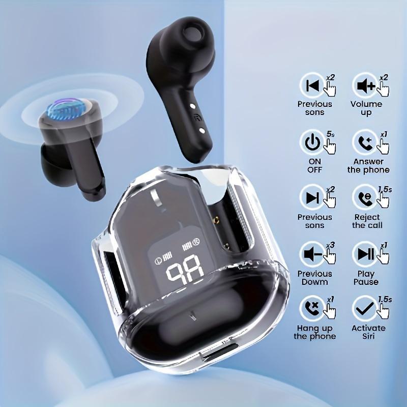 Multiple Colors TWS True Wireless Gaming Earphones ENC Noise Reduction, LED Digital Power Display, In-Ear Comfort, Touch Control, Long Battery Life