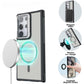 For Samsung S25Ultra S25 S24 S23 S21FE S20FE Strong Magnetic Phone Case, Glass Camera Kickstand Protection, Matte Case Acrylic Four Corner Shockproof Bumper Hand Feel Hard Full Cover
