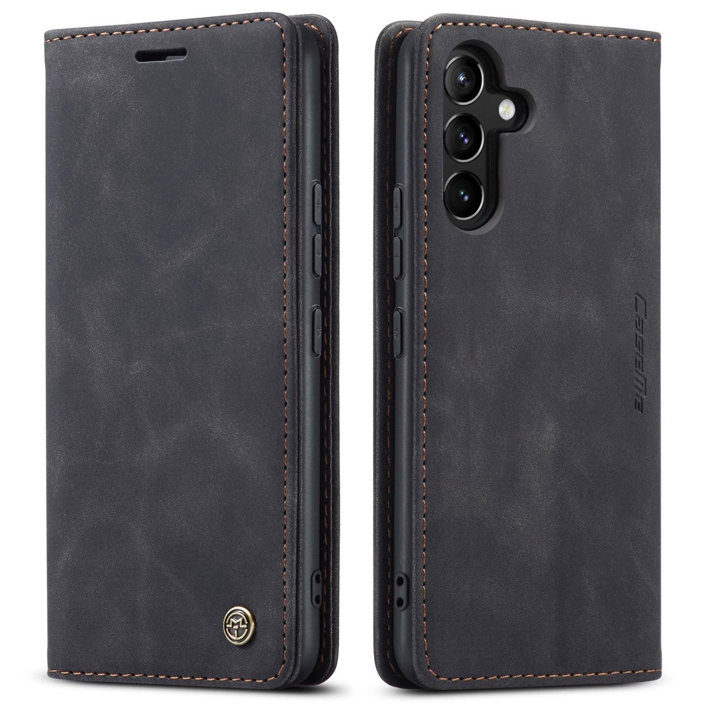 For iPhone 16ProMax 16 15 14 13 12 11 X/XS XR XSMax Case With Card Holder, Matte Wallet Case For Women Men, Durable Faux Leather Kickstand Magnetic Clasp Shockproof Phone Case