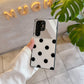 For Samsung S25Ultra S25 S24 S23 S22 S21 Phone Case, Luxury Glitter Mirror Wave Point Smile Plating Acrylic, Camera Protection Hard Full Cover