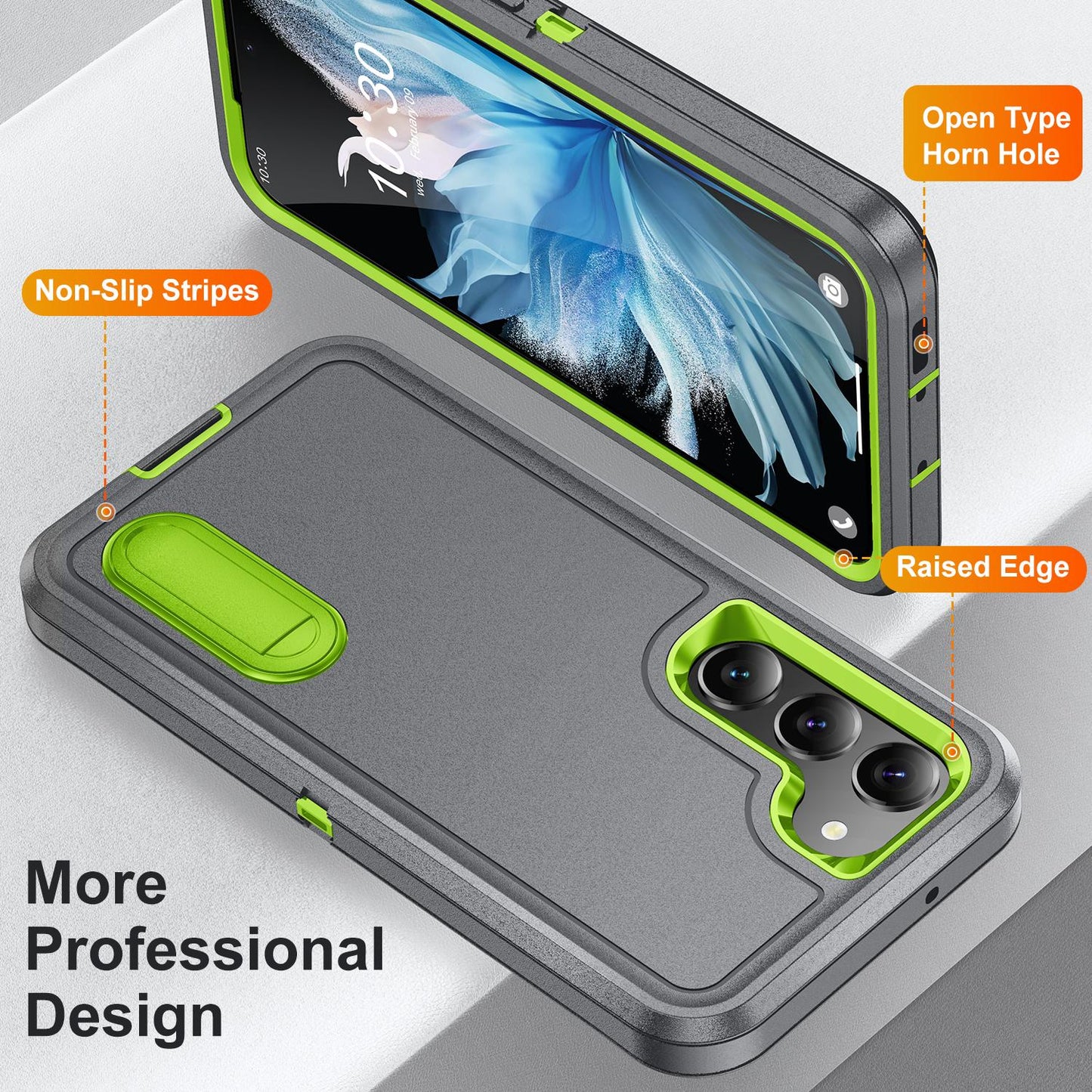 Anti-Dust Kickstand Fall Heavy Duty Protection Shockproof Phone Case for Samsung S25Ultra S24 S23FE S23 S22 A14 A15 A16 A54 A53 Hard Full Cover