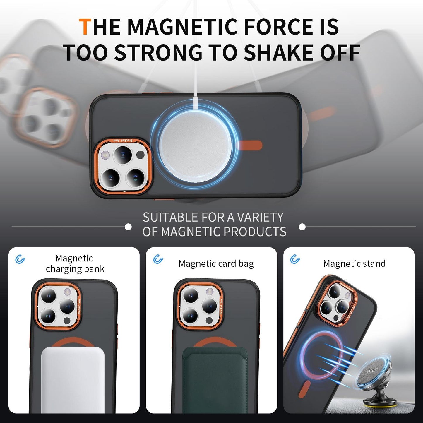 Two-Tone Matte Transparent Anti-Dust Anti-Fall Bumper Shockproof Strong Magnetic Phone Case With Metal Camera Kickstand for iPhone 16ProMax 16 15 14 13 12 11 XR Bumper Hard Cover