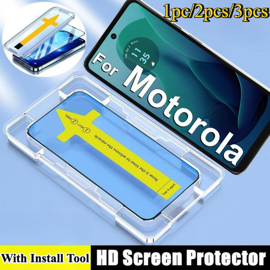 1pc/2pcs/3pcs Easy Install Tool Quick Accessories Tempered Glass For Motorola MOTO G55 G54 G53 G84 G64 G35 G45 Screen Protector film