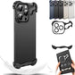Special-Shaped Metal Corner Pad Anti-Fall Phone Case Suitable For iPhone 16 15 14 13 Pro Max, Borderless Slim No Back Bumper with Camera Cover Bumper Phone Case