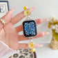 Crystal Flower Chain Metal Strap for Apple Watch 44mm Band 45 42 38 41 Ultra 49mm Link Bracelet for IWatch Series 9 8 7 6 SE 5 4