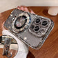 Glitter Gradient Plating Rhinestone TPU Phone Case with Kickstand For iPhone 16ProMax 15 14 13 12 11 Shockproof Soft Full Cover